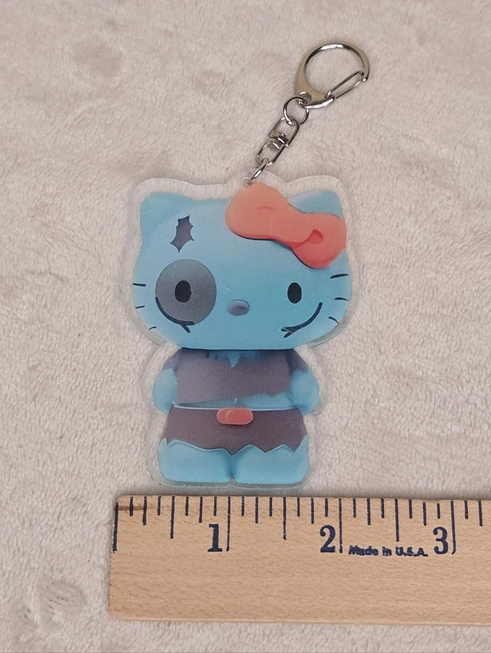 Hello Kitty Plastic Halloween Zombie Keychain